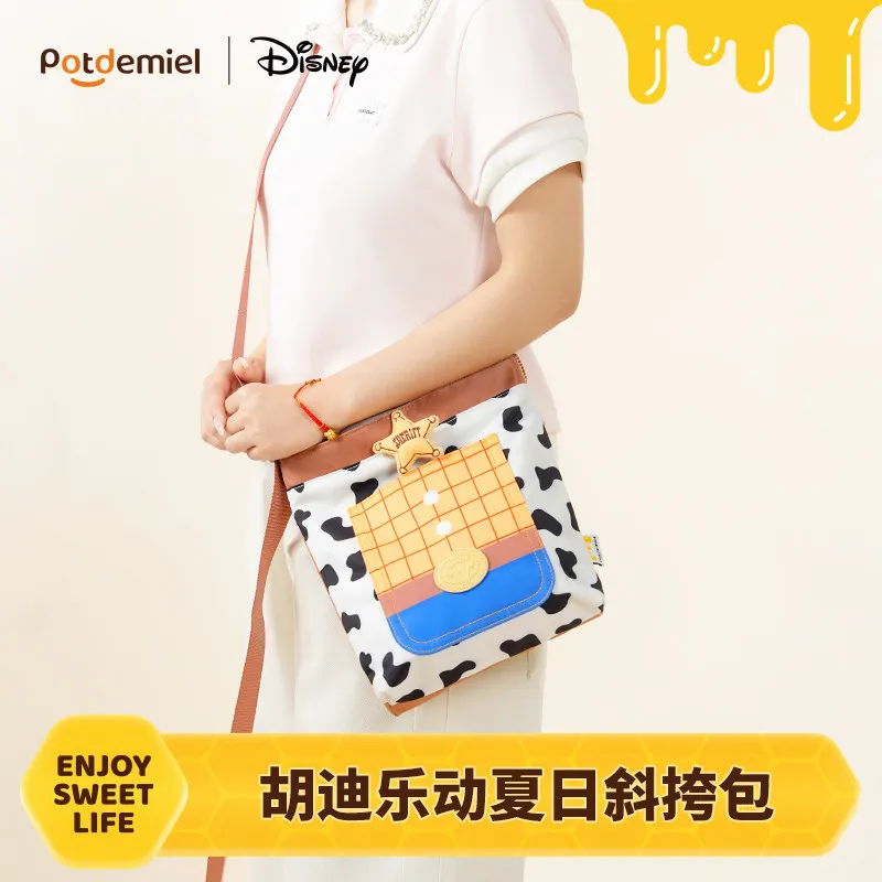 In Stock Original Potdemiel Disney Toy Story Crossbody Bag Woody Buzz Lightyear Single Shoulder Purse Kids Birthday Gift Collect