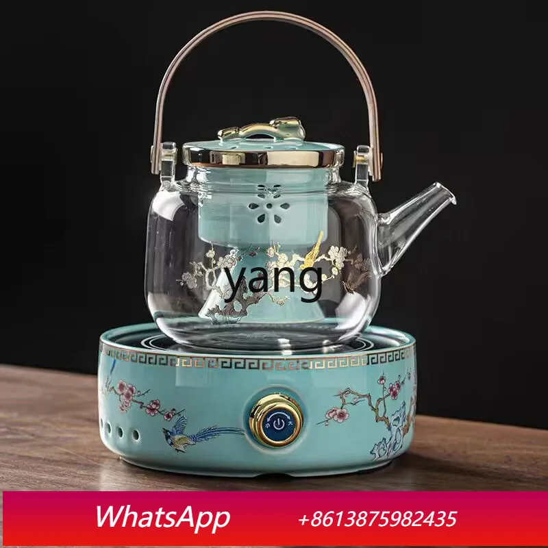 

lcx enclosed stove to make tea, electric ceramic stove, cooker, glass kettle, tea set