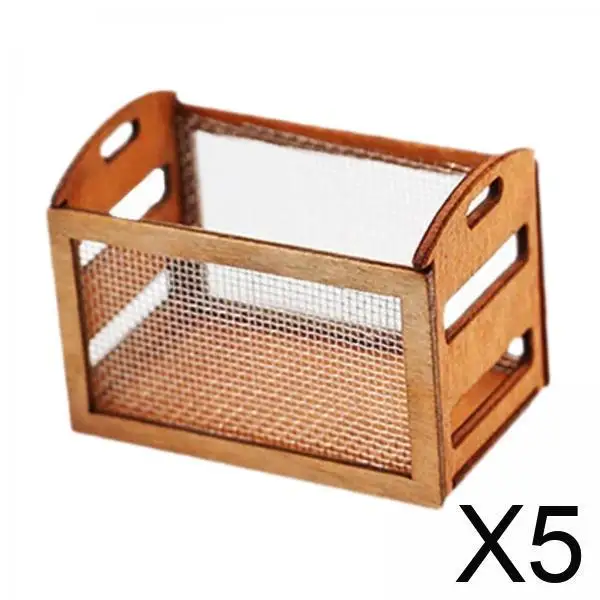 

5x1:12 кукольный домик, мини-деревянная корзина, модель мебели, игрушка в подарок, сцена из жизни, модель «сделай сам»