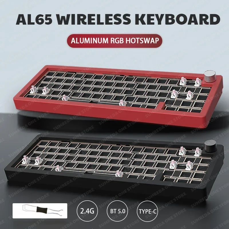 Lucky65 AL65 Sugar65 LEOBOG Hi75 Mechanical Keyboard Aluminum Kit Multifunctional Knob Hot Swap RGB Gaming Keyboard Gasket Gamer