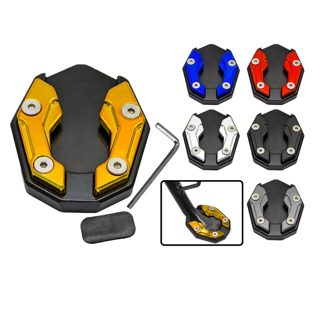 Scooter Motorbike Accessories Extension Foot Pad Support Plate Aluminum Alloy Motorcycle Bike Kickstand Extender Foot Side Stand