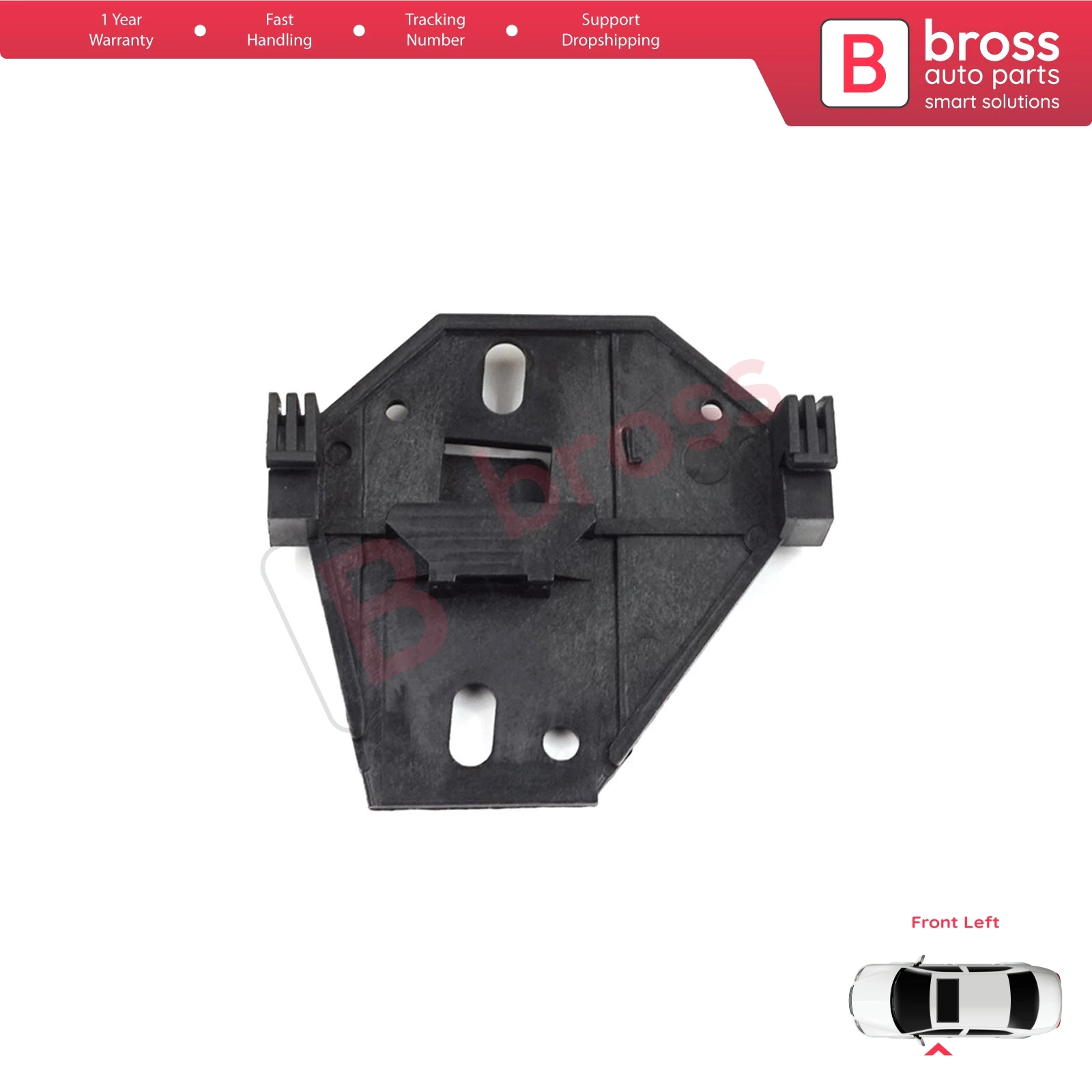 

BWR5538 Window Regulator Repair Clips Bracket Front Left for VW Transporter T4 MK4 Eurovan Caravelle 1990-2003 7D0959801