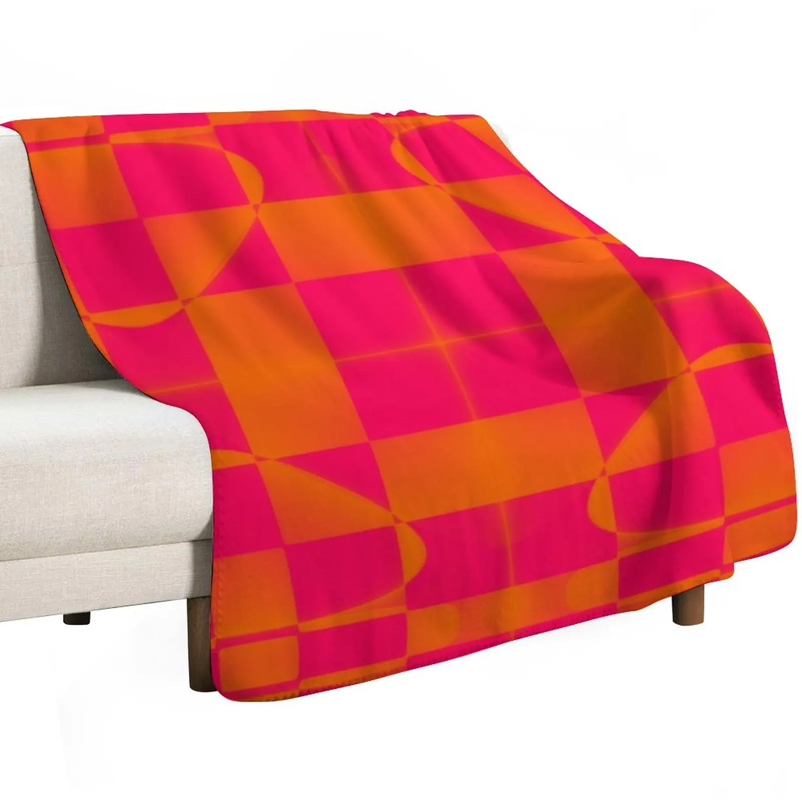 Popping Pink and Orange Throw Blanket Camping Tourist Large Weighted Thermals For Travel Blankets