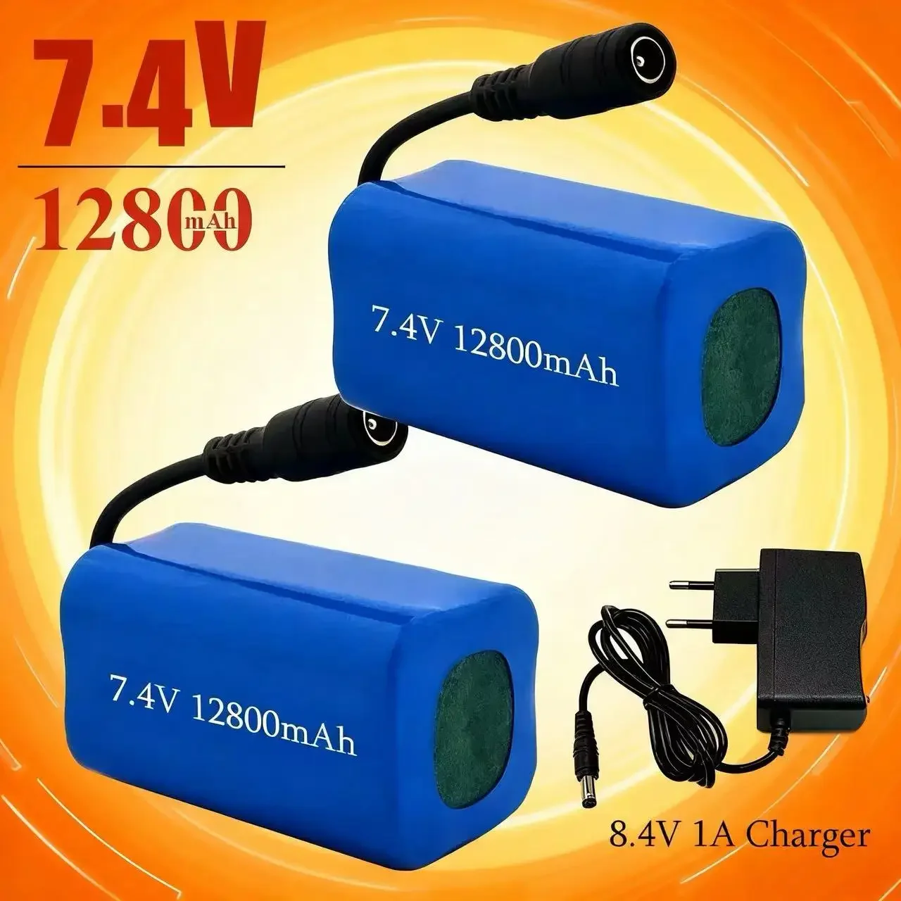 

️Original 2S2P 7.4V 12800mAh Li-ion Battery Pack for T188 2011-5 T888 V007 H18 C18 Remote Control RC Fishing Bait Boat Battery