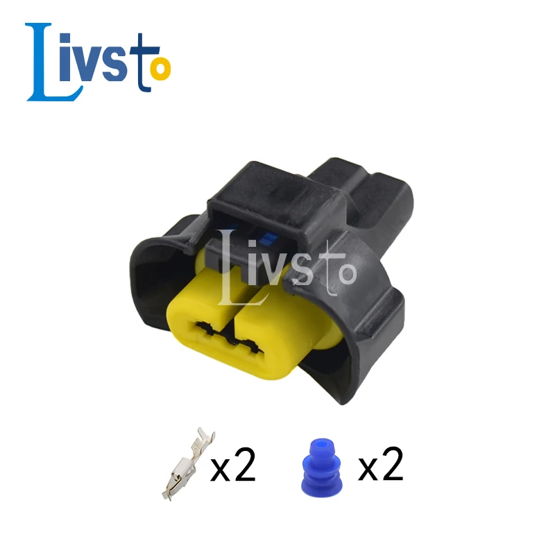 5/20/50/100 Sets 2 Pin Plug DJ7029t-3.5-21 For Elysee Nissan Peugeot Car Fog Lamp H11 Waterproof Auto Connector