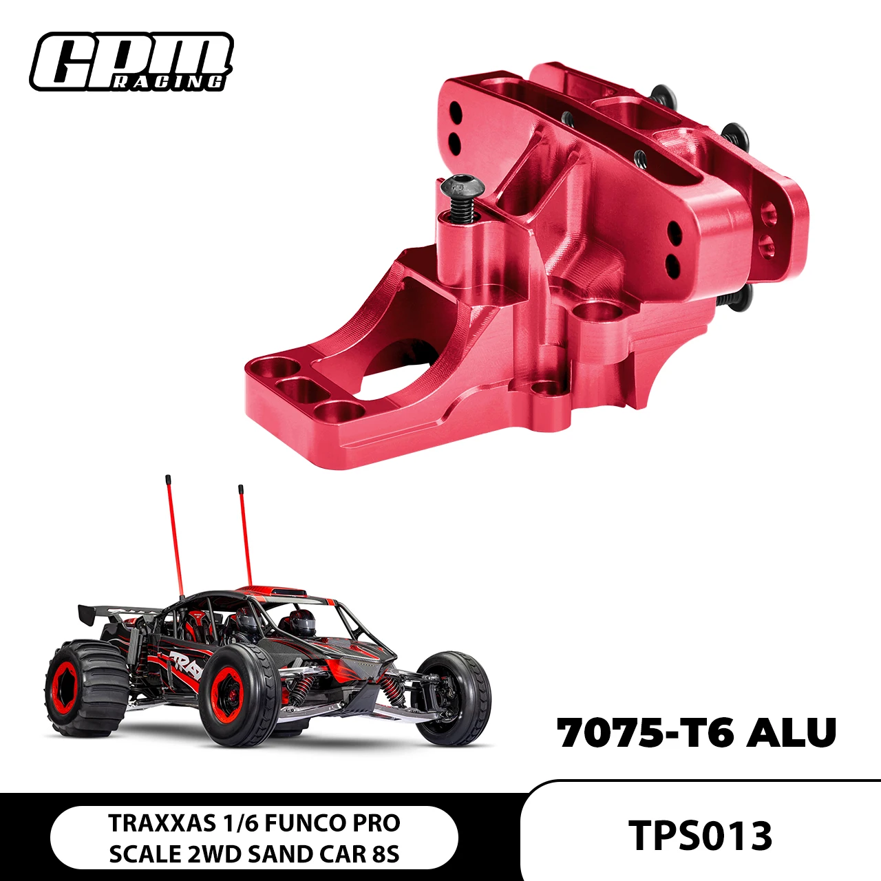 

GPM 7075-T6 ЗАДНЯЯ верхняя лопатка из сплава для TRAXXAS 1/6 FUNCO PRO МАСШТАБ 2WD SAND CAR 8S-109076-4