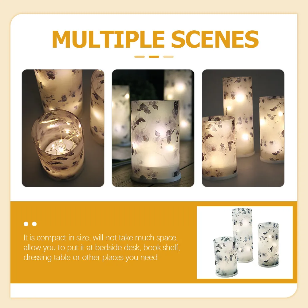 

3 шт. светодиодные электрические свечи, праздничные светильники, свадебные декоративные светильники без пламени на батарейках