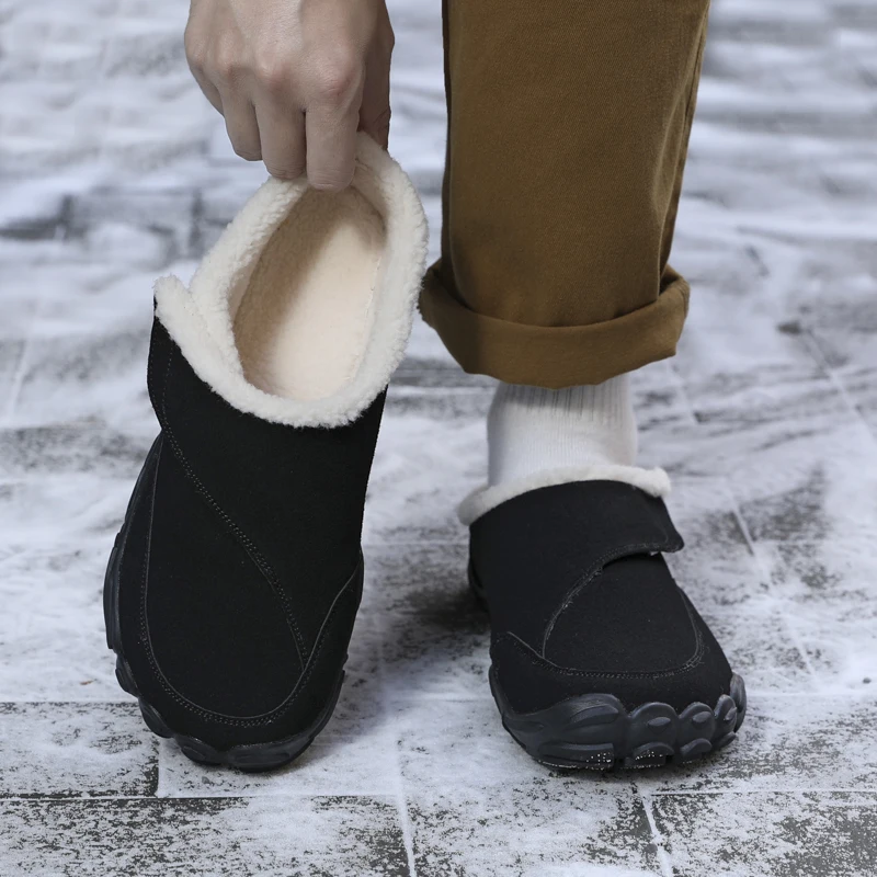 Winter Shoes Warm Wear Chunky Sole Men Comfortable High Quality Work  Brand Thickened Women Fur Luxury  Padded Cotton Slippers