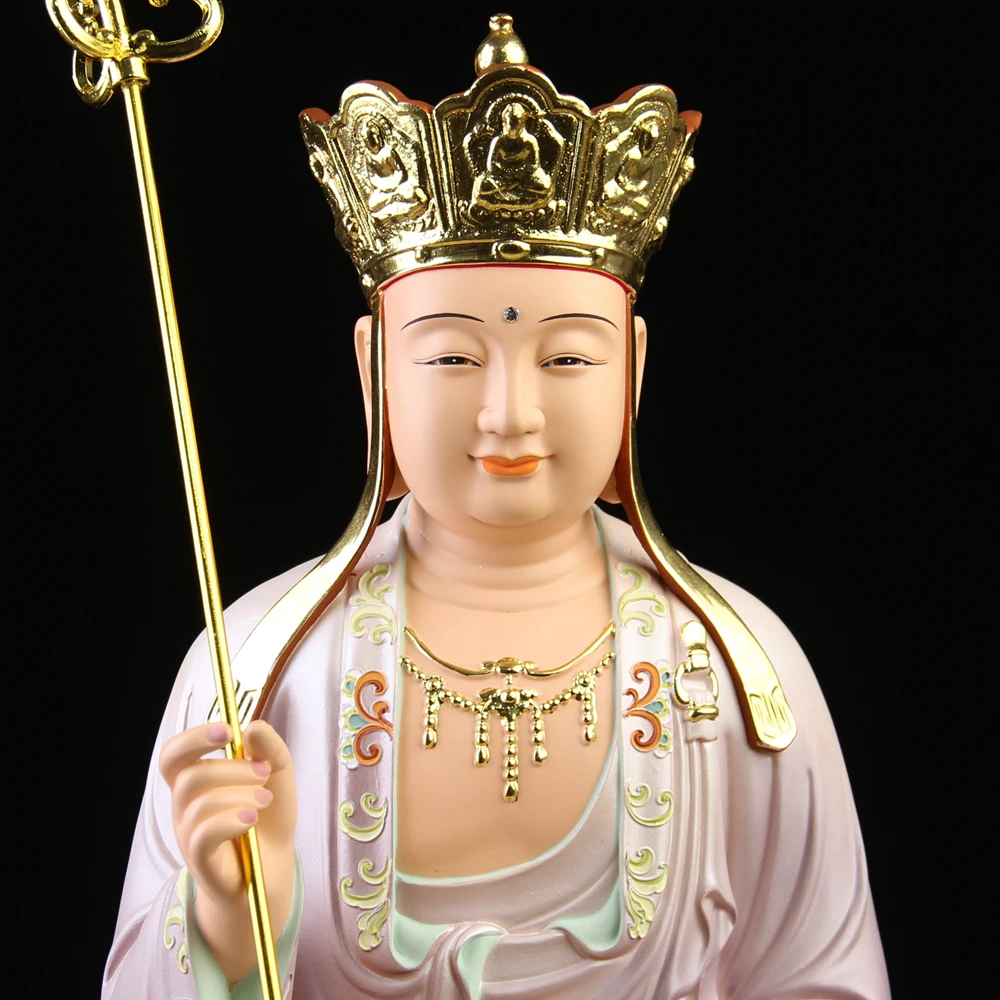 GOOD ksitigarbha bodhisattva Dizang pusa BUDDHA figure home Altar shop Worship efficacious Talisman family Goddess Mascot statue