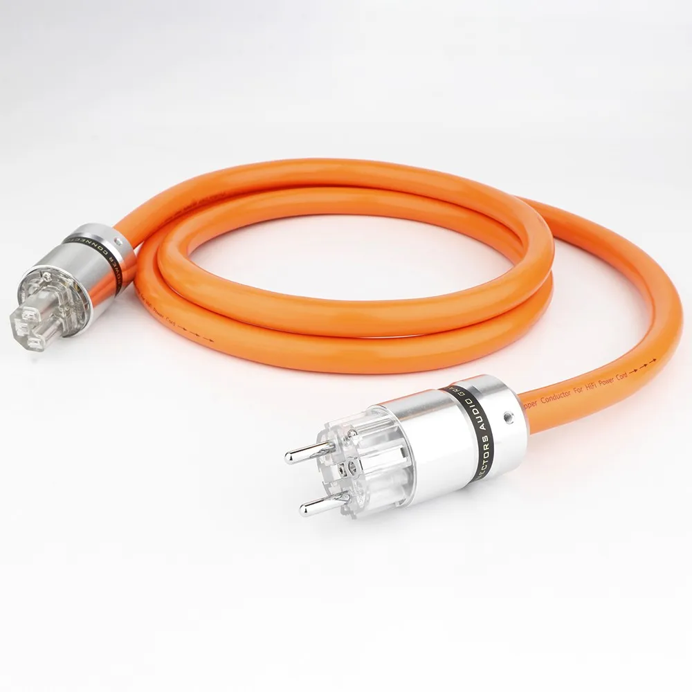 Preffair OFC Tembaga Murni Kabel Daya Standar Eropa Konektor Steker Pelapis Rhodium Aloi Aluminium Kabel Daya Schuko UE HIFI