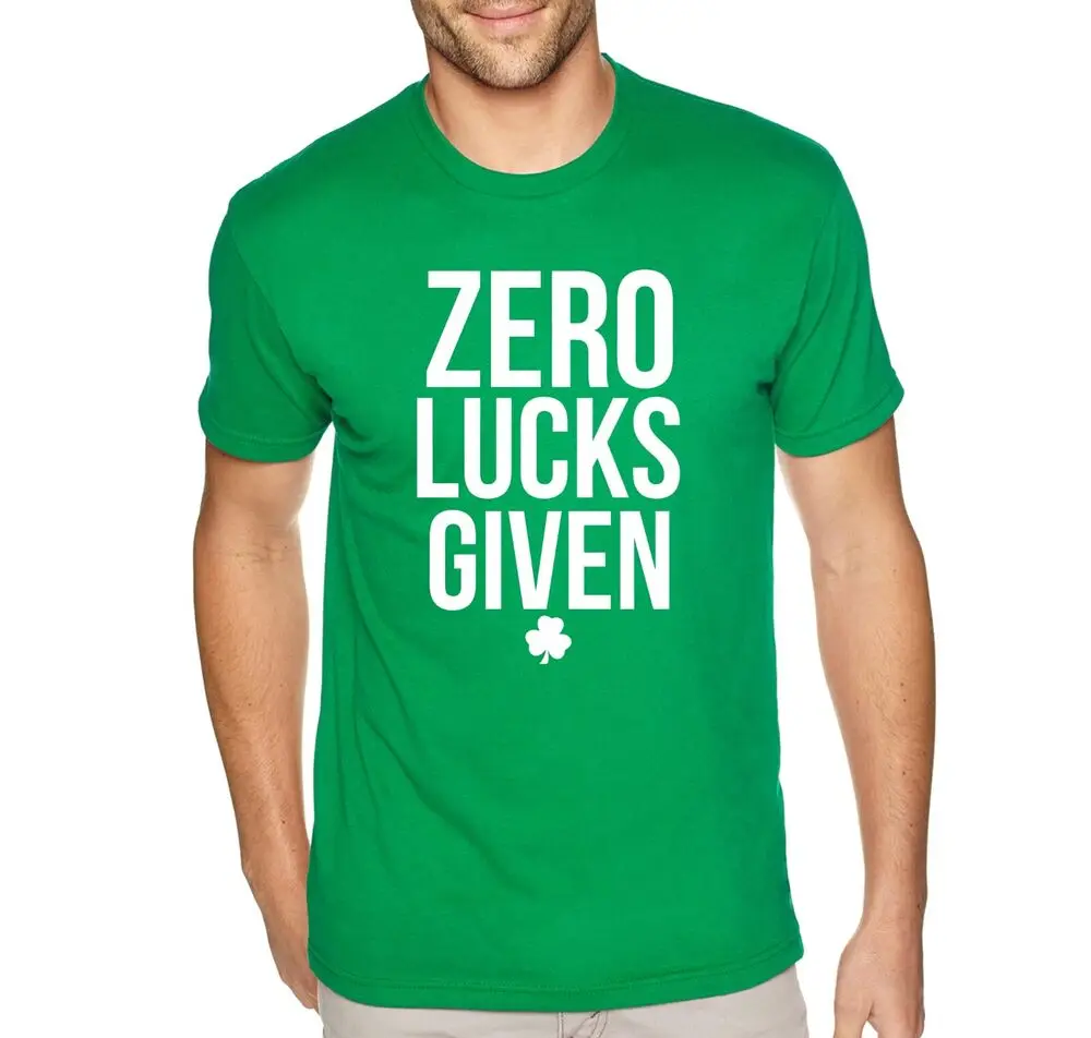 St Patricks Day Shirt Shamrock Clover Zero Lucks Irish Unisex Men T-Shirt Black Anime Graphic T-shirts For Men