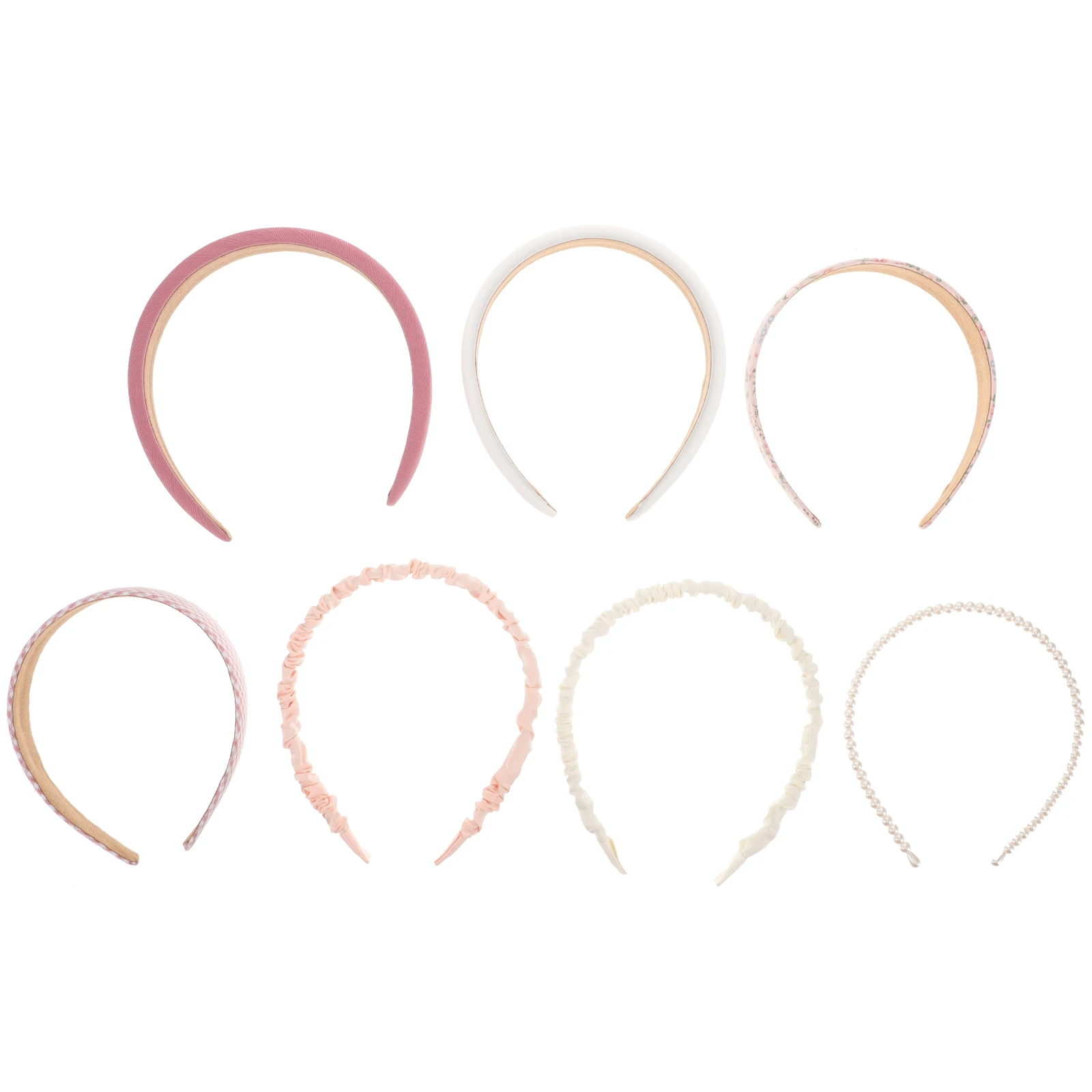

7Pcs Pearl Headb s Women Hair Accessories Wide Elastic Short Hair Styling Facial Care Comfortable