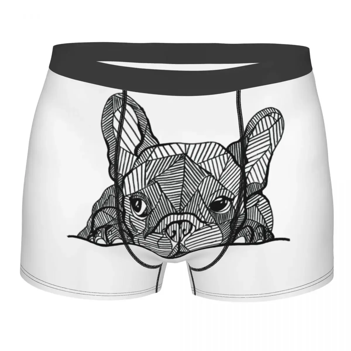 French Bulldog Underwear Male Print Customized Frenchie Dog Boxer Briefs Shorts Panties Breathable Underpants