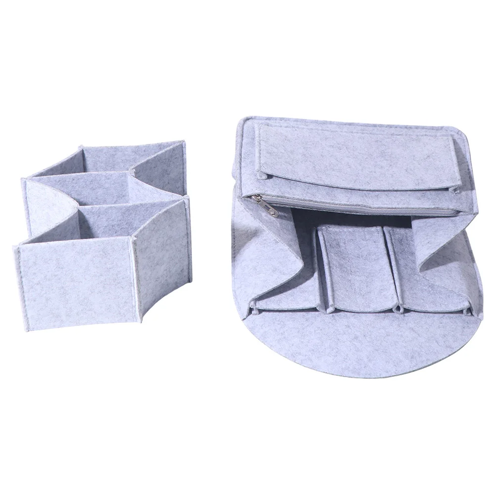 DIY Felt Backpack Organizer Thickened Multi-layered Rucksack Insert Bag Zippered Large Capacity Schoolbag Liner Trip