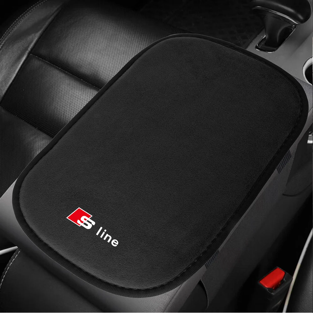 Car Armrest Storage Box Mat Center Cover Sonsule Arm Rest Protection Cushion for Audi C7 Q5 8R Q7 Q2 Q3 SLine B8 B7 A3 8P 8V A6 view 2