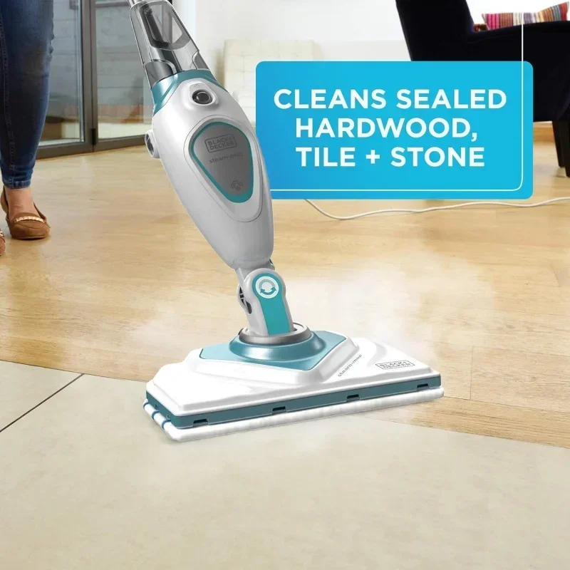 QWbeyond من BLACK DECKER Steam Mop، LiftReach Head (BDH1715SMAPB)، رمادي