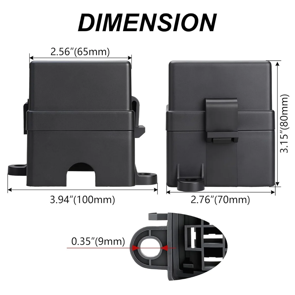 Car Fuse Box 2 Relay Slots Fuse Box, 6 Fuse Slots, Fuse Relay Holder Relay Set for Car Truck Marine RV Boat