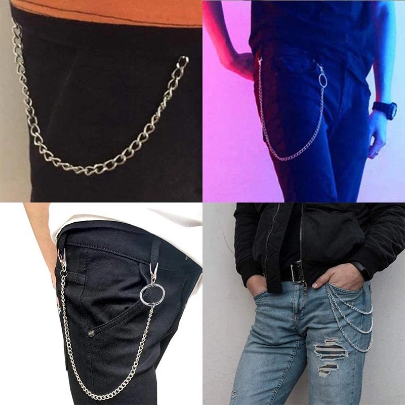 Punk Street Schlüsselanhänger Kette Frauen Männer Mond Stern Nieten Schädel Zubehör Wahl Rock Goth Hosen Taille Gürtel Kette Auf Jeans Jewerly – Detail 28