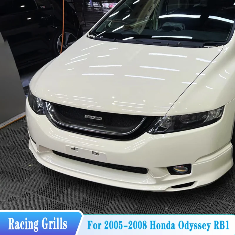 

For 2005--2008 Honda RB1 Odyssey Racing Grills ABS Material Front Bumper Full Star Racing Grille Air Intake Body Kit Accessories