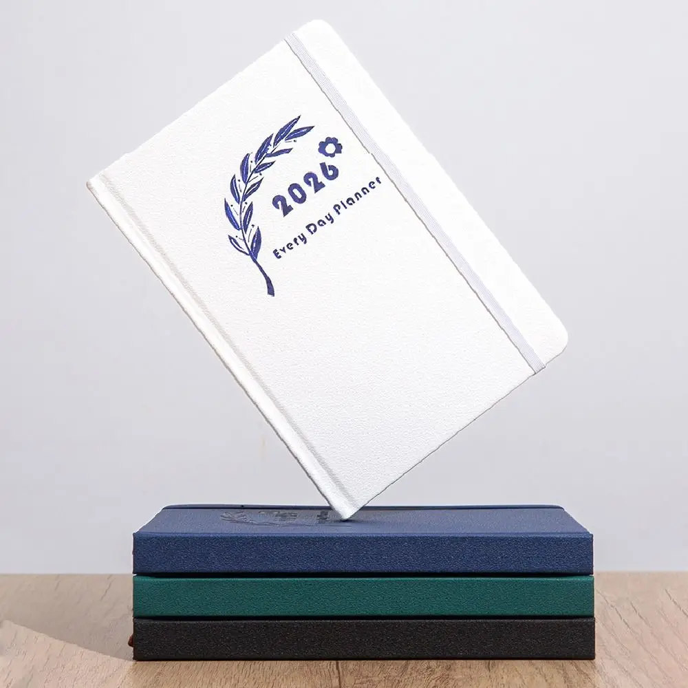 

English 2026 Schedule Planner Notepad Wear-resistant Efficiency A5 Agenda Planning Notebook Thick Paper Simple
