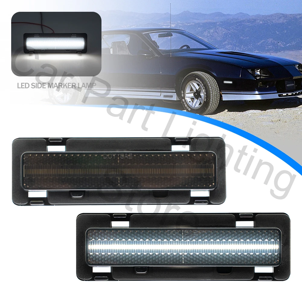 

2PCS Led Front Turn Signal Blinker Lamp Side Marker Lights For Chevrolet Camaro Pontiac Firebird 1982-1992