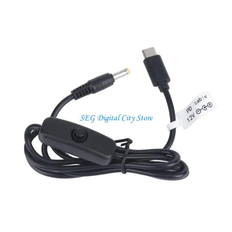 U75B USB C Power Delivery Cable for 12V Gear with Center Positive Tip