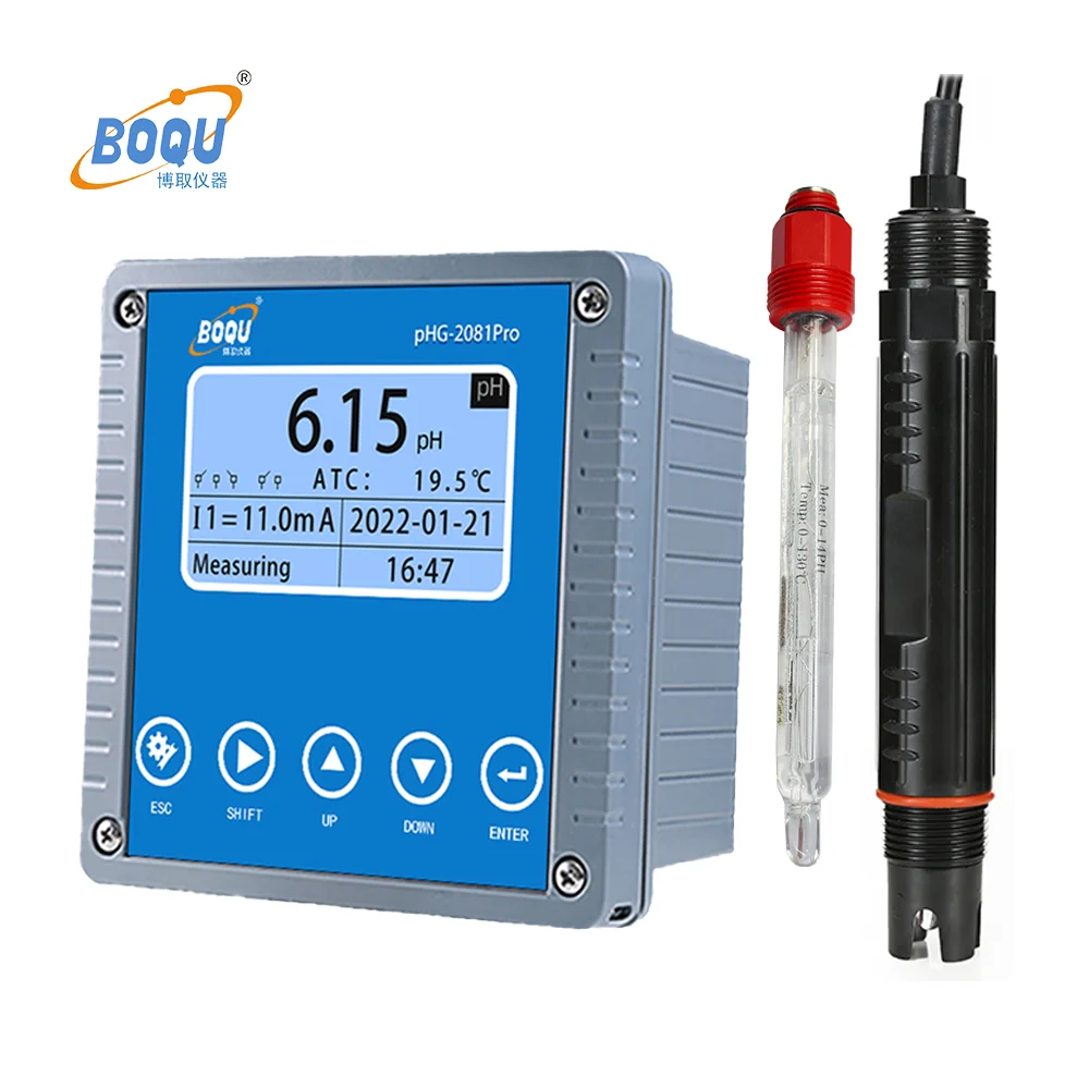 

PHG-2081Pro Online PH Controller Hydroponics 4-20ma Digital Industrial Hydroponic Liquid Orp PH Meter Price Supplier Analyzer