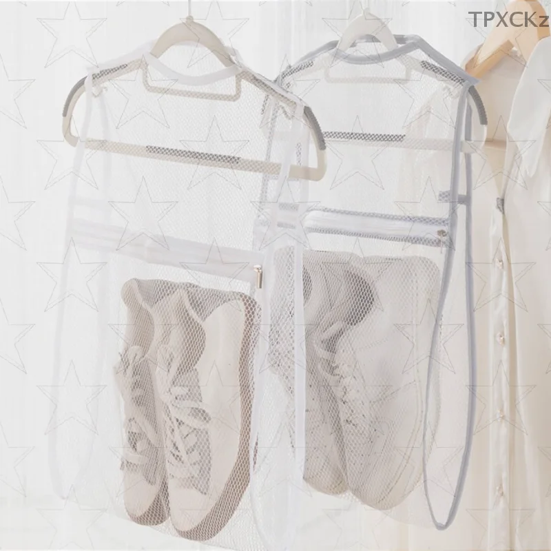 Sneaker Wash Bag Durable Fabric Thick Layer Laundry Bag For Shoes Clothing Airing Drying Net Bag Reusable For Women Men