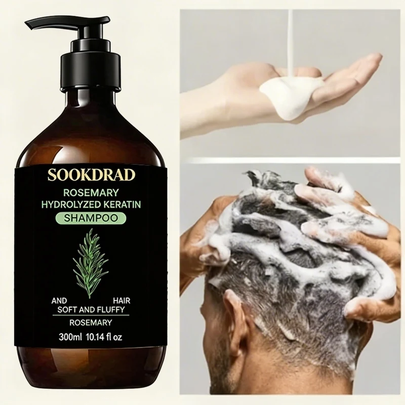 Rosemary Hydrolyzed Keratin Shampoo, Refreshing Scalp, Reduce Oil Build Up, For Oily Hair, 300ml