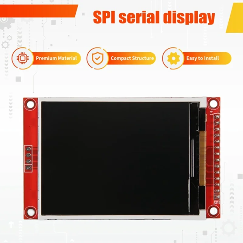 Fotografia 3: Módulo de Painel Touch Screen SPI TFT LCD 2.8 Polegadas 240x320 com Porta Serial - Display Serial SPI de 2.8 Polegadas (Sem Caneta Touch)