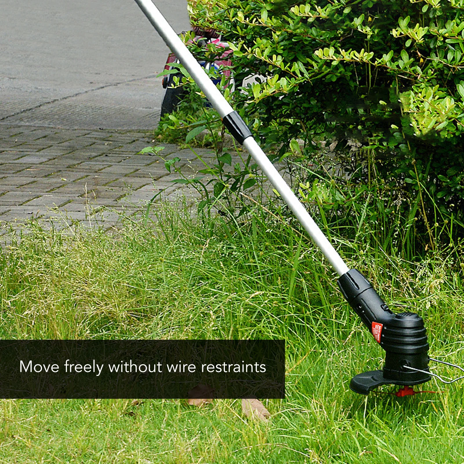 Cordless String Trimmer Edger Weed Trimmer 2000mAh Battery Powered Adjustable Height 13000 Rpm with 20 Ties Cordless Lawn Edger
