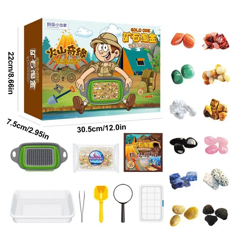 Gemstone Dig Kit Gemstone Science Kit For Boys Mining Science Activity Gift Sets Educational DIY Toys For Age 6 Girls Boys