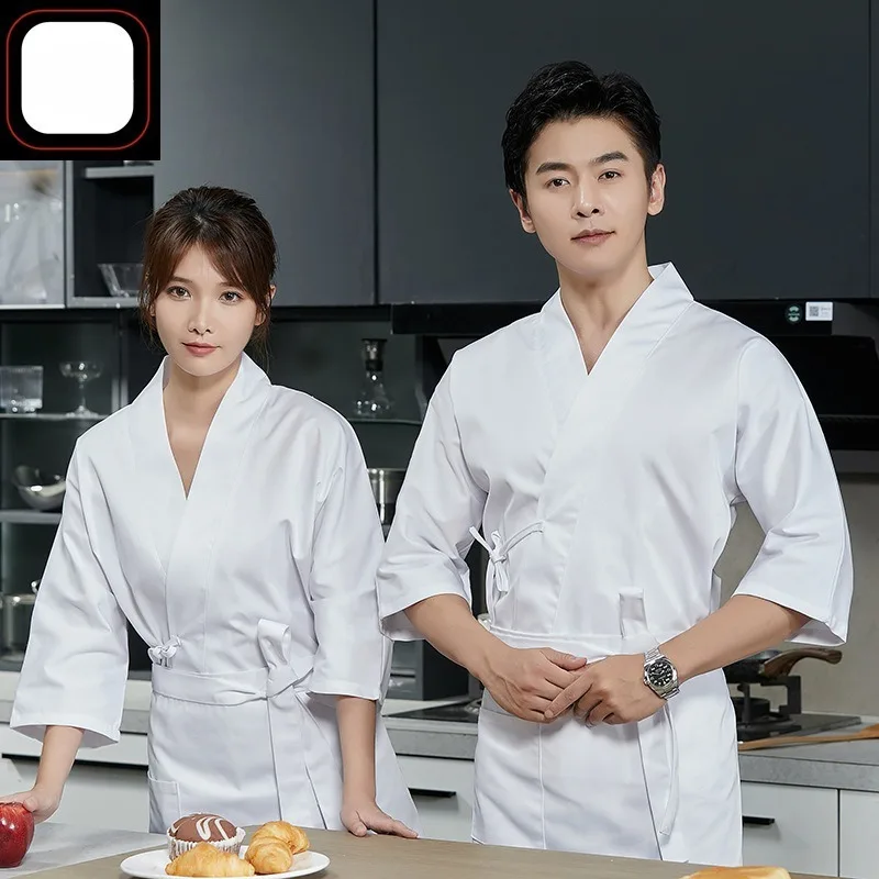 일본 요리사 작업복 남성용 일본 요리 스시 레스토랑 이자카야 기모노 일본 작업복