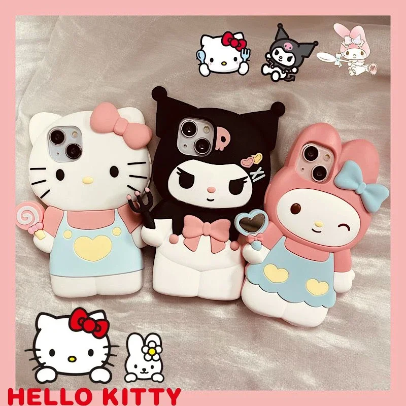 Чехол для телефона Hello Kitty для iPhone 11 12 13 Promax 14 Promax 14 P X XS XR XSMAX Kawaii мультяшный силиконовый защитный чехол для телефона