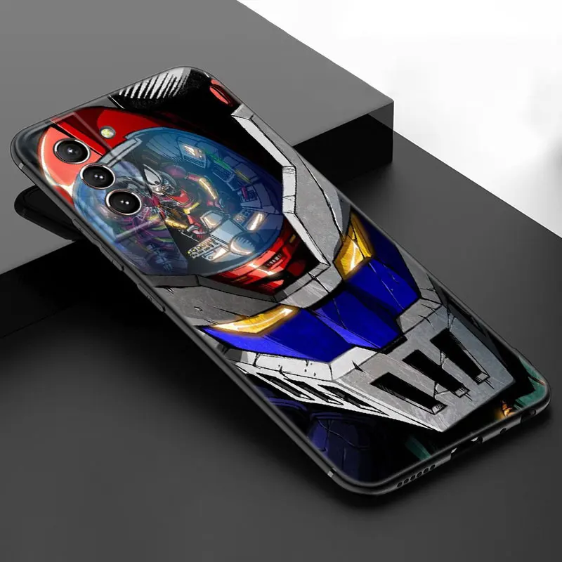 Anime Mazinger Z Phone Case For Samsung Galaxy S23 S21 S20 FE S24 S22 Ultra S10E S10 S9 S8 Plus Black Silicone Cover