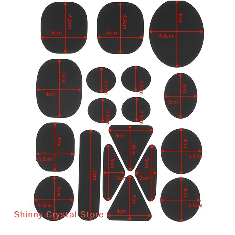 New 1Set Self-Adhesive Clothing Repair Patches Assorted Shapes Universal Durable Fabric Fixes For Down Jackets And Garments