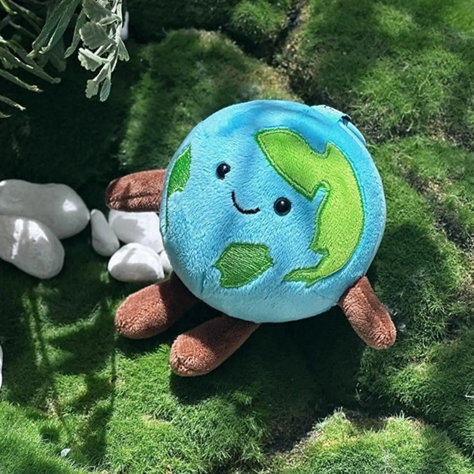 Keychain Plush Earth Design Bag Charm Cute Doll Key Chain Bag Pendant For Backpack Purse Wallet Handbag Car Travel School Party