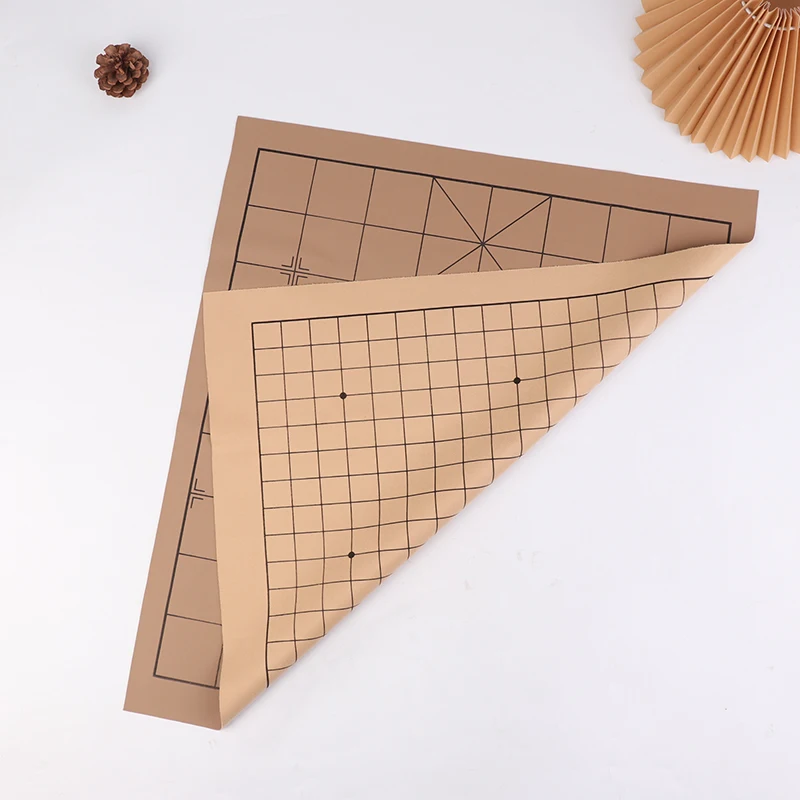 لعبة رقعة الشطرنج القابلة للطي Weiqi لعبة لوحة الشطرنج لـ 53*61 سنتيمتر على الوجهين PU ولوحة الشطرنج القطيفة لعبة قديمة #3