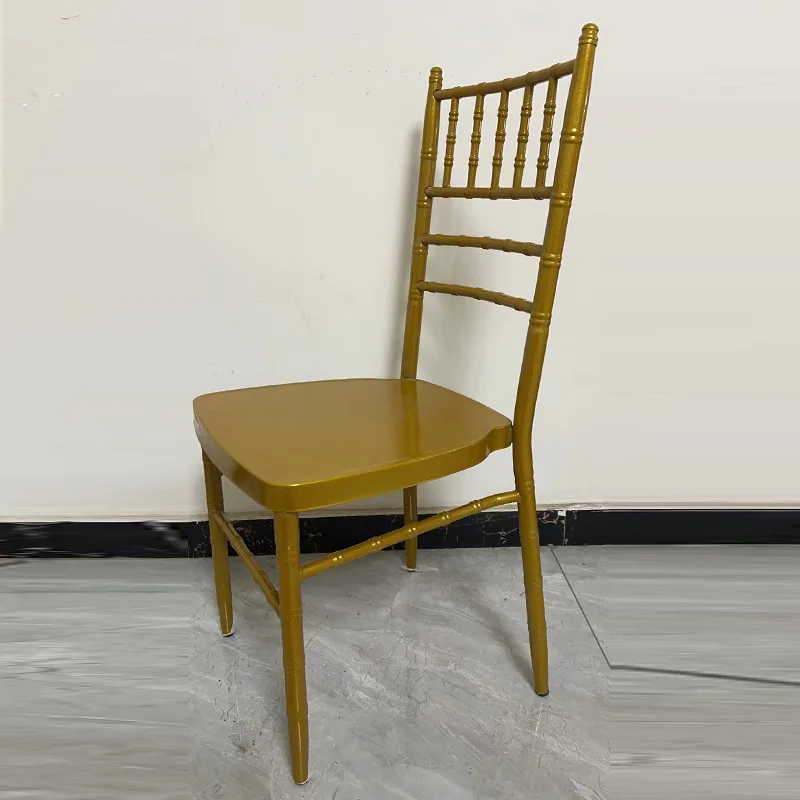 Bamboo Joint Chair, White  Gold  Wedding Hotel Chair, Banquet Chair
