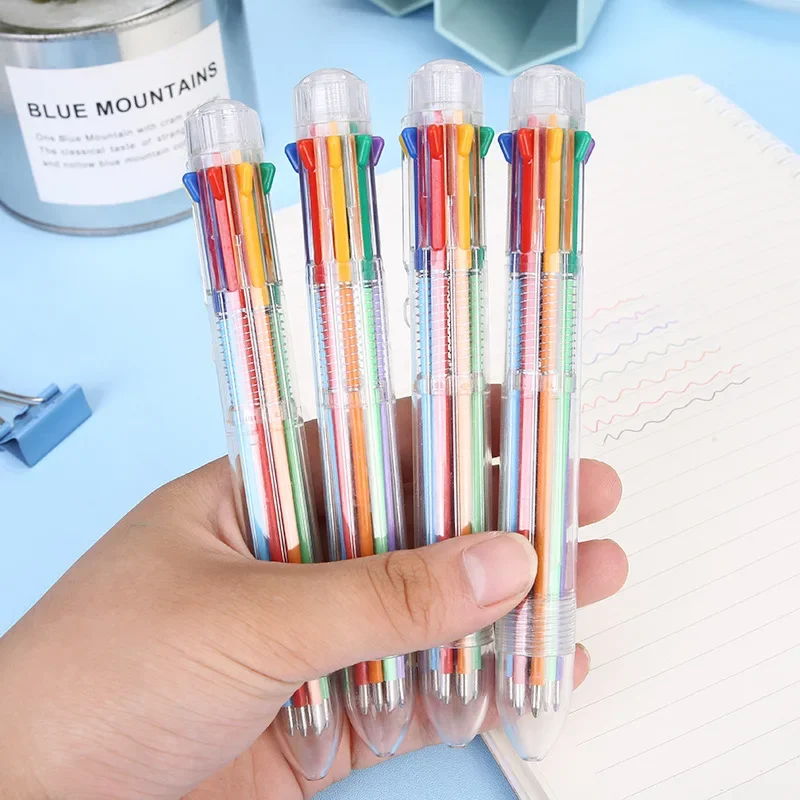 10-pcs-lote-bonito-8-cores-caneta-esferografica-papelaria-dos-desenhos-animados-canetas-marcadoras-transparentes-para-escrever-material-de-escritorio-escolar-estudantes