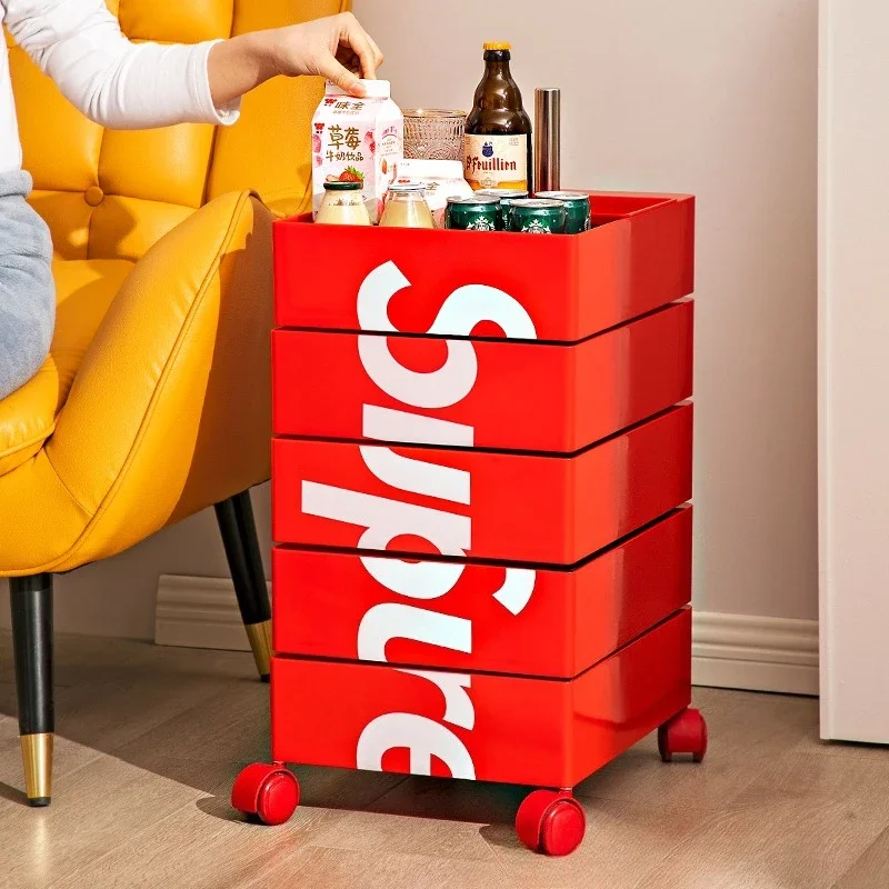 New 360 rotating removable bedside table file cabinet multi-layer drawer edge storage cabinet