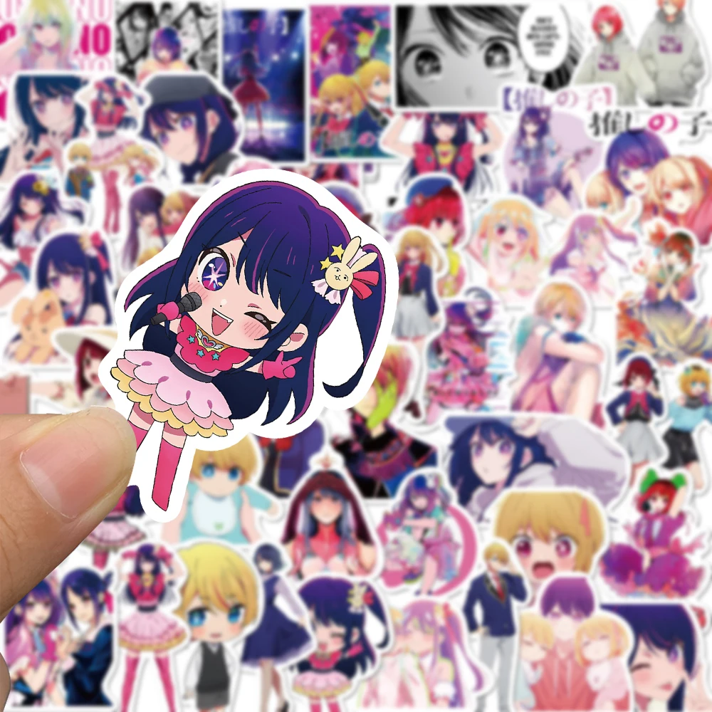 50PCS OSHI NO KO Anime Japan Girls Stickers Vintage For DIY Kids Notebook Luggage Motorcycle Laptop Refrigerator Decal Toys