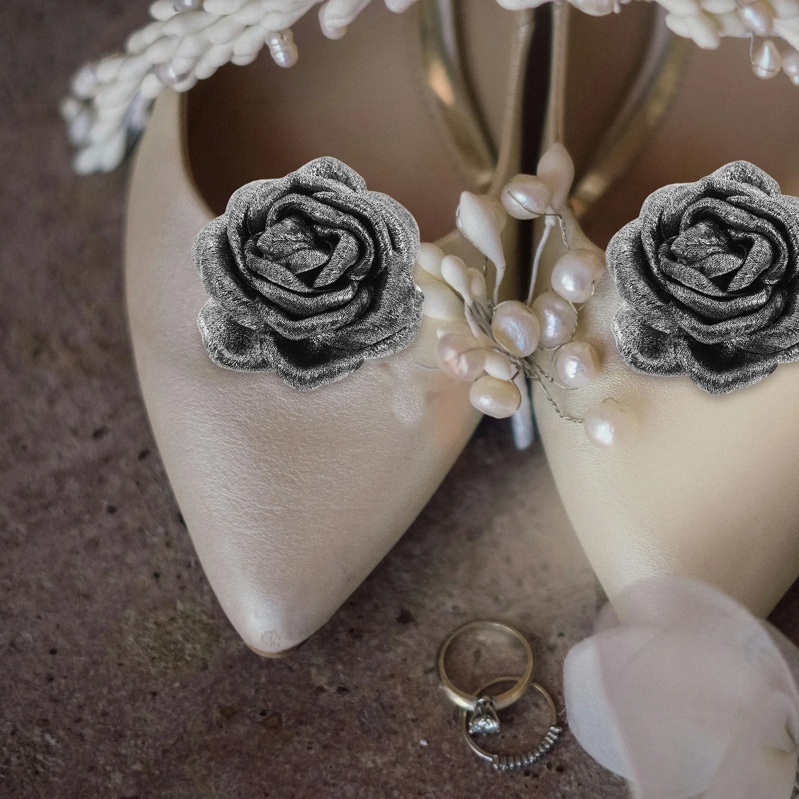 

Handmade Shoe Accessories Decorative Clips Silver Decoration Charms for Dress Shoes