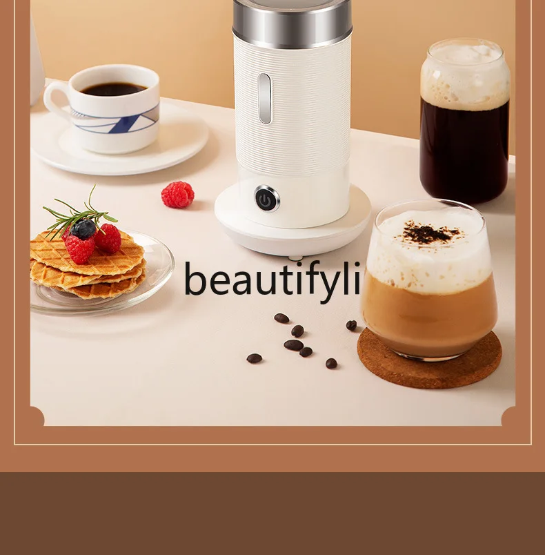 New household milk heater frother stainless steel electric automatic coffee frother