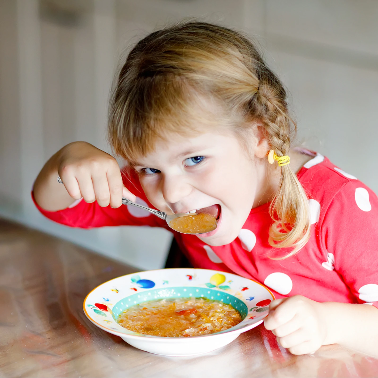 

Retro Spoon Titanium Steel Food Grade Halloween Easter Party Cutlery Tableware Gift Spoon