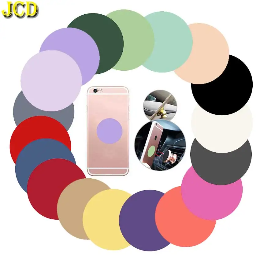 JCD 5pcs Magnetic Metal Plate For Car Phone Holder Universal Iron Sheet Disk Sticker Mount Mobile Phone Magnet Stand For IPhone