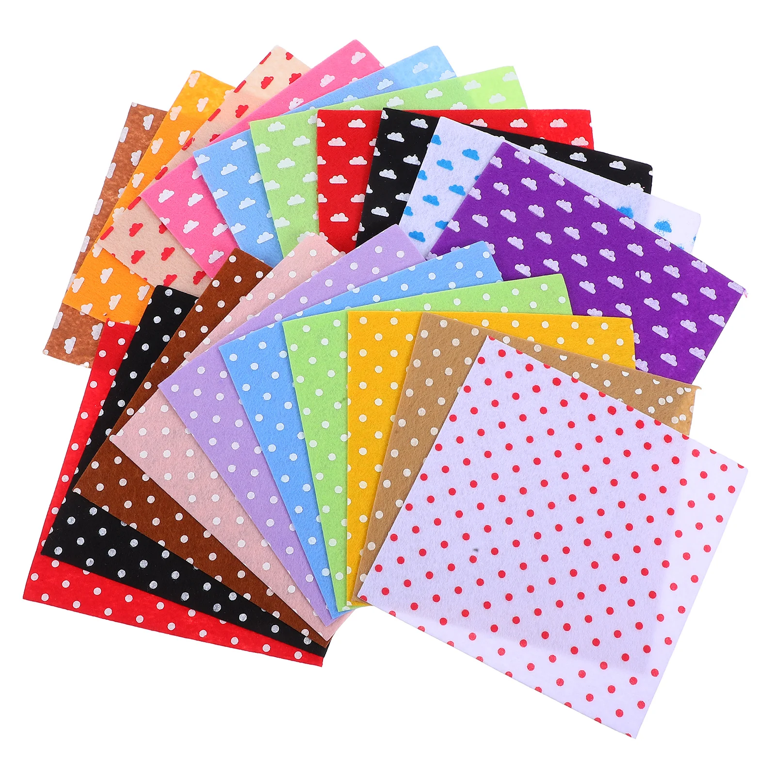 

20 Pcs Non-woven Handmade Materials Fabric Patchwork Sewing Craft Fabrics for Diy Quilting Nonwoven Project Square