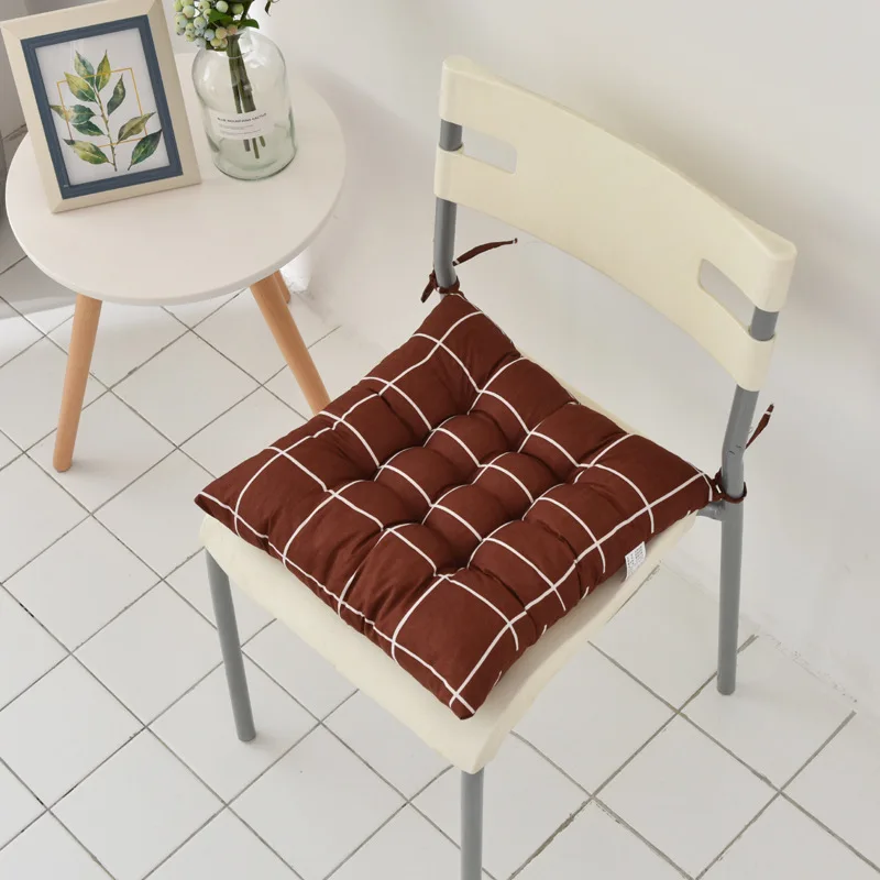 Square Chair Soft Pad Thicker Seat Cushion For Dining Patio Home Office Indoor Outdoor Garden Sofa Buttocks Cushion With Strap