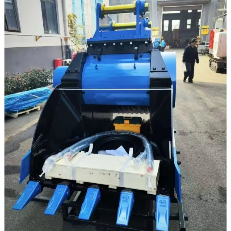 Excavator Jaw Crusher Bucket Jaw Crusher Bucket for Concrete Slab Breaking Concrete Slab Breaking Rock Crushing Customized