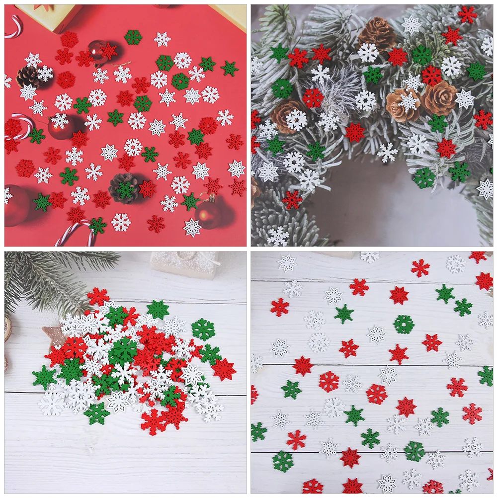 

50Pcs Wooden Snowflake Cutouts Sturdy Wood Slices for Christmas DIY Craft Supplies Wedding Winter Decor Christmas Decor